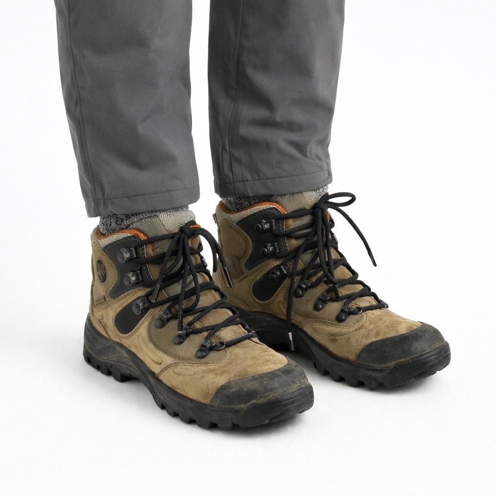 Size 7 Merrell Women’s Adirondack Convert Hiking Boots Green Brown